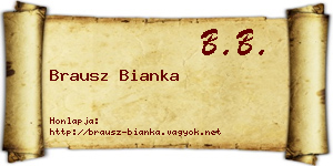 Brausz Bianka névjegykártya